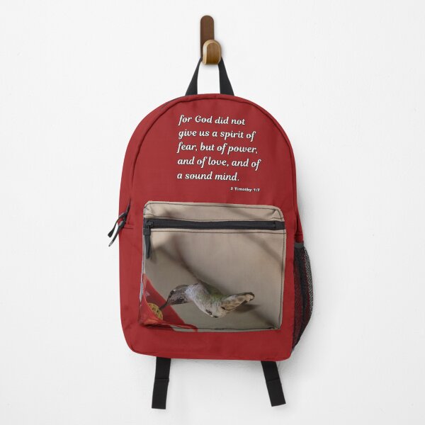 Item preview, 2 Timothy 1:7 Power Love Sound Mind Hummingbird Photograph designed and sold by InsprtnlArtbyDP.