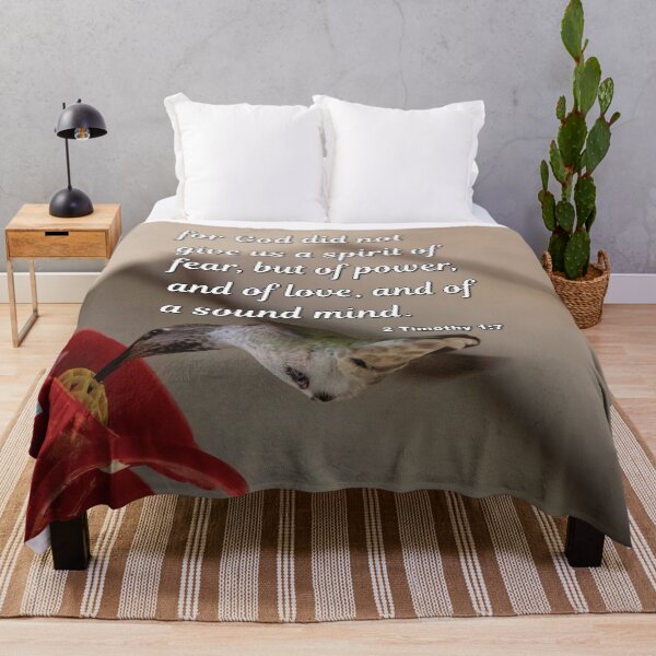 Item preview, 2 Timothy 1:7 Power Love Sound Mind Hummingbird Photograph designed and sold by InsprtnlArtbyDP.
