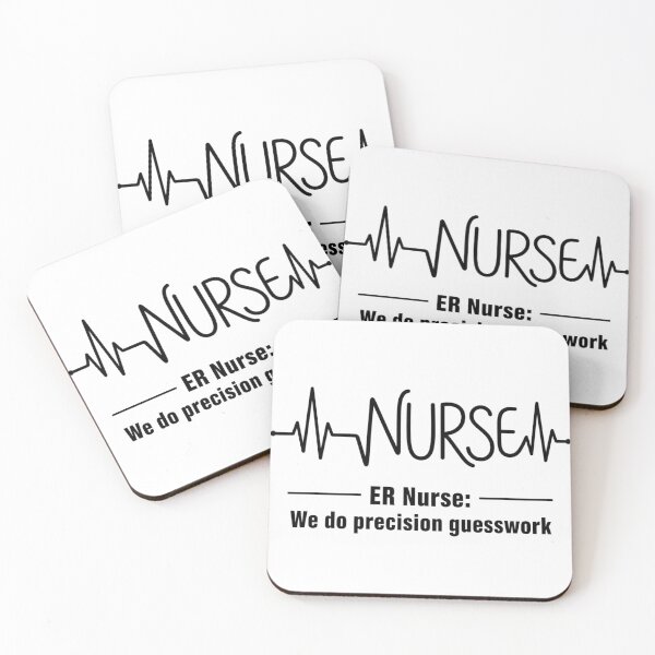 Item preview, ER Nurse EKG Heartbeat Funny Emergency Room Nurse Gift designed and sold by TECHINRI.