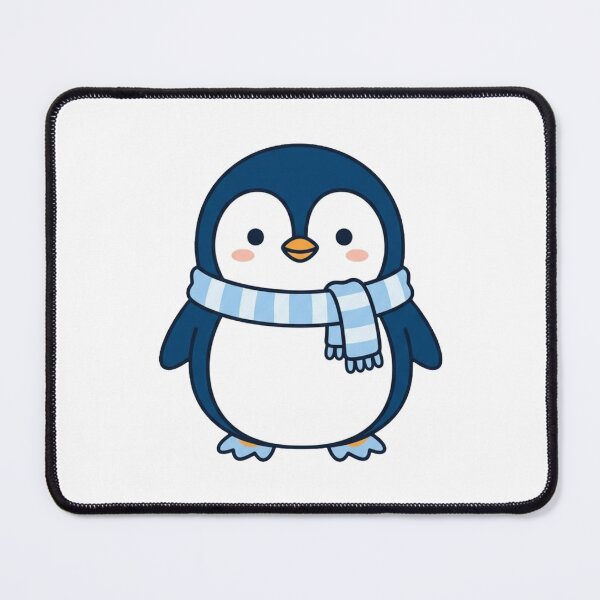 Item preview, Cute Chonky Penguin Wearing Cozy Winter Scarf designed and sold by Shape Snip Studio.