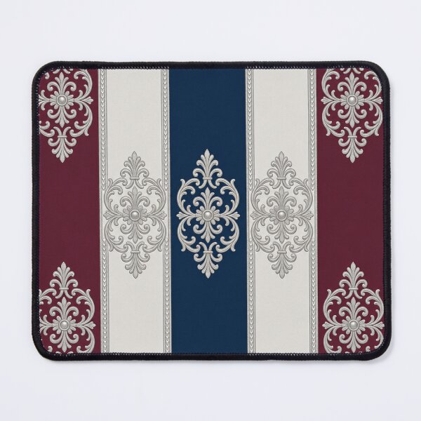 Item preview, Burgundy & Midnight Blue Striped Ice Silver Baroque designed and sold by DesignsByPrnces.
