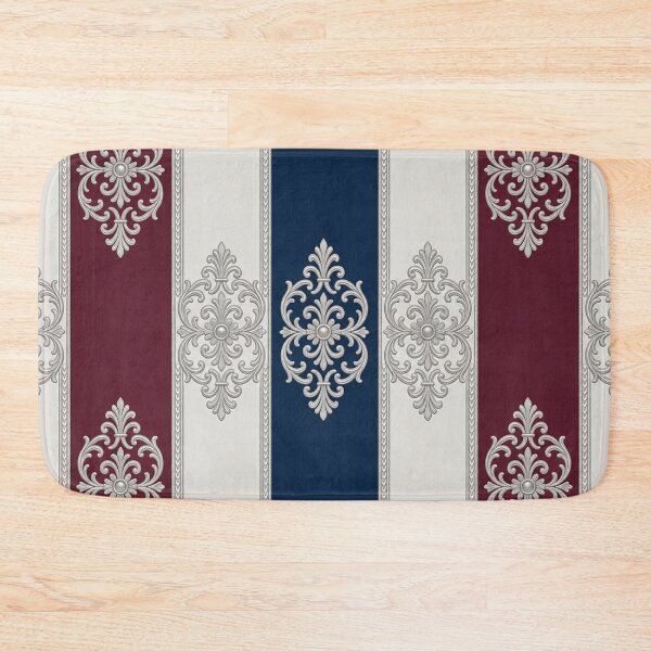 Item preview, Burgundy & Midnight Blue Striped Ice Silver Baroque designed and sold by DesignsByPrnces.