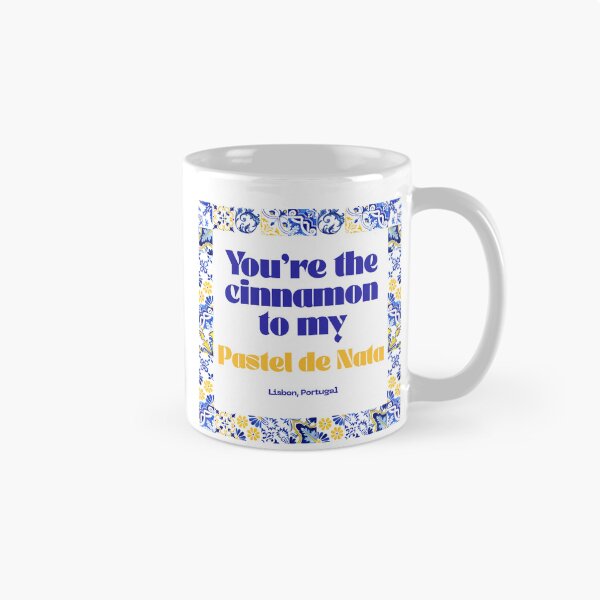 Item preview, Lisbon Portugal Tile Design, You're the Cinnamon to my Pastel de Nata, Dessert designed and sold by MerchSearchCO.