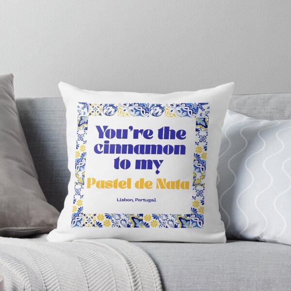 Item preview, Lisbon Portugal Tile Design, You're the Cinnamon to my Pastel de Nata, Dessert designed and sold by MerchSearchCO.