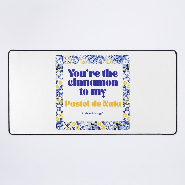 Item preview, Lisbon Portugal Tile Design, You're the Cinnamon to my Pastel de Nata, Dessert designed and sold by MerchSearchCO.
