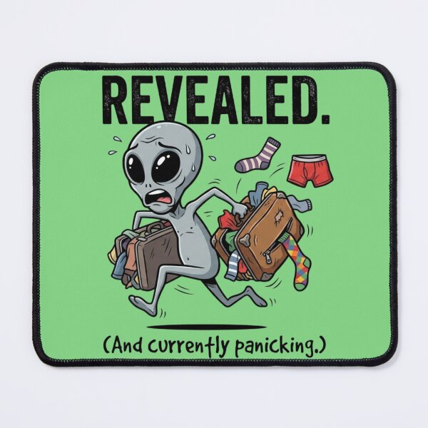 Item preview, Funny Panicking Grey Alien Packing Suitcases T-Shirt designed and sold by Agith Loren – Digital Shadows.