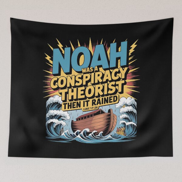 Item preview, Noah Was a Conspiracy Theorist Then It Rained Funny Religious Bible Design designed and sold by Redgiant87x.