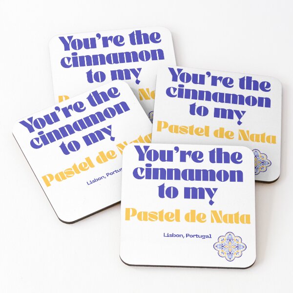 Item preview, Belem Lisbon Portugal Tile Design, You're the Cinnamon to my Pastel de Nata, Dessert designed and sold by MerchSearchCO.