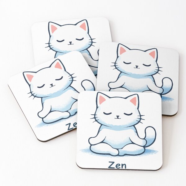 Item preview, Zen Cat - Minimalist Meditation Mood designed and sold by darekkocurek.