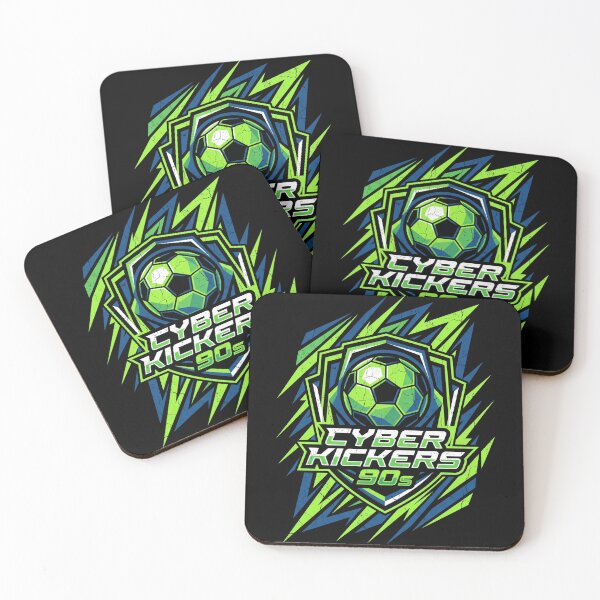 Item preview, Cyber Kickers 90s Retro Soccer E-Sports Badge designed and sold by TeNovaStudio.