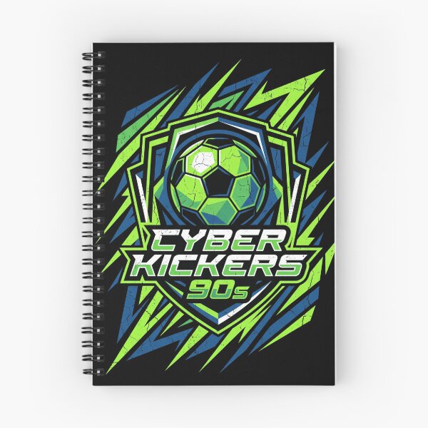 Item preview, Cyber Kickers 90s Retro Soccer E-Sports Badge designed and sold by TeNovaStudio.
