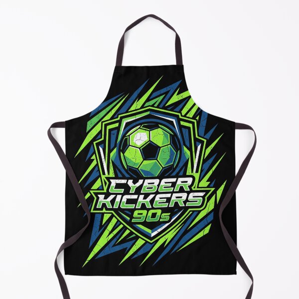Item preview, Cyber Kickers 90s Retro Soccer E-Sports Badge designed and sold by TeNovaStudio.