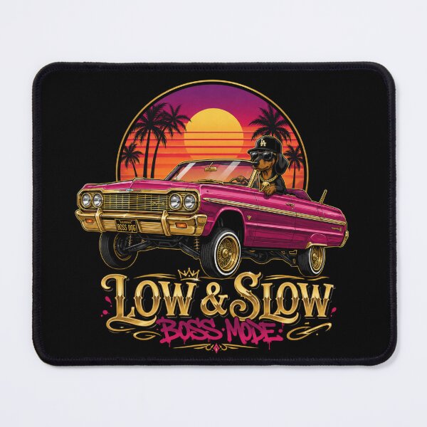 Item preview, Low & Slow Boss Mode Lowrider Dog Shirt | Hip Hop Streetwear Dachshund Graphic designed and sold by PLUSHIWORLDtm.