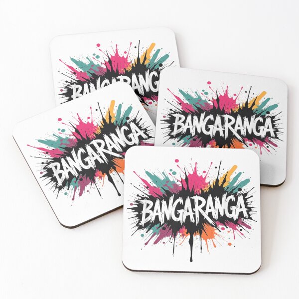 Item preview, Bangaranga Splatter Graffiti Urban Street Art Typography Vibrant Neon Color Splash designed and sold by EricCotanori.
