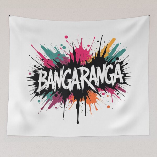 Item preview, Bangaranga Splatter Graffiti Urban Street Art Typography Vibrant Neon Color Splash designed and sold by EricCotanori.