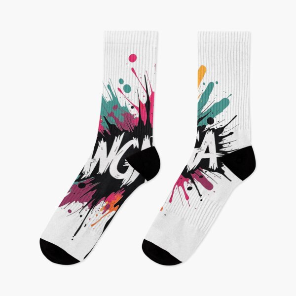 Item preview, Bangaranga Splatter Graffiti Urban Street Art Typography Vibrant Neon Color Splash designed and sold by EricCotanori.