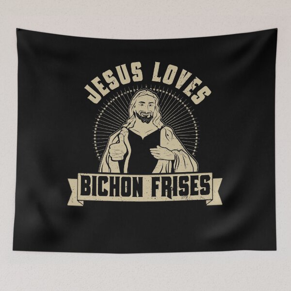 Item preview, Jesus Loves Dogs Bichon Frises Dog Lover Gift designed and sold by shoppzee.