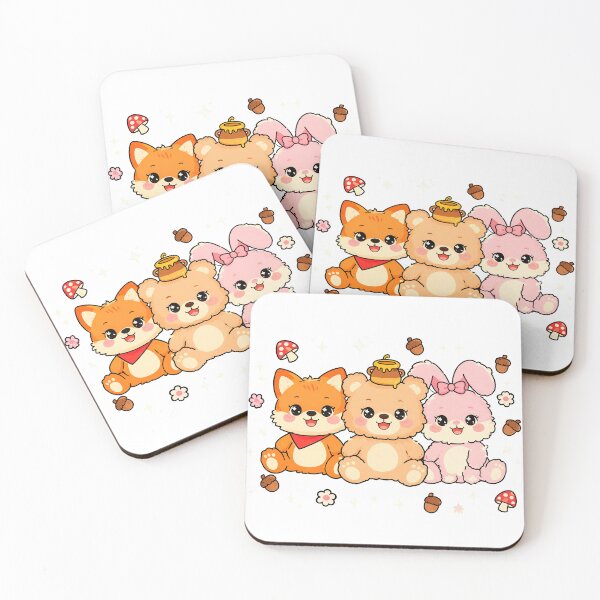 Item preview, Kawaii Forest Friends Honey Bear Fox Bunny designed and sold by Sovira Studio .