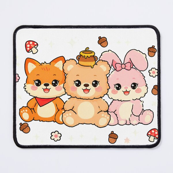 Item preview, Kawaii Forest Friends Honey Bear Fox Bunny designed and sold by Sovira Studio .