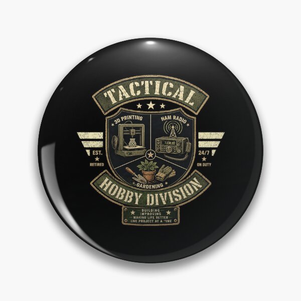 Item preview, Tactical Hobby Division Retired 3D Printing Ham Radio Gardening Military Badge designed and sold by EricCotanori.