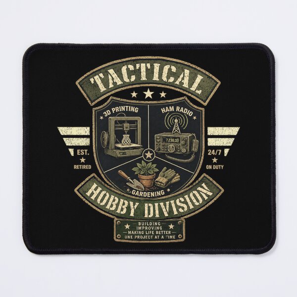 Item preview, Tactical Hobby Division Retired 3D Printing Ham Radio Gardening Military Badge designed and sold by EricCotanori.