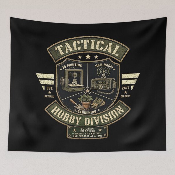 Item preview, Tactical Hobby Division Retired 3D Printing Ham Radio Gardening Military Badge designed and sold by EricCotanori.
