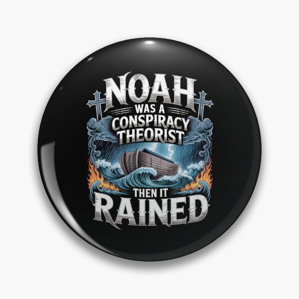 Item preview, Noah Was a Conspiracy Theorist Then It Rained Christian Faith Humor Artwork designed and sold by Redgiant87x.