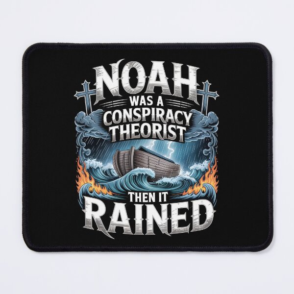 Item preview, Noah Was a Conspiracy Theorist Then It Rained Christian Faith Humor Artwork designed and sold by Redgiant87x.