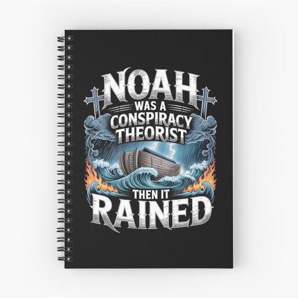 Item preview, Noah Was a Conspiracy Theorist Then It Rained Christian Faith Humor Artwork designed and sold by Redgiant87x.