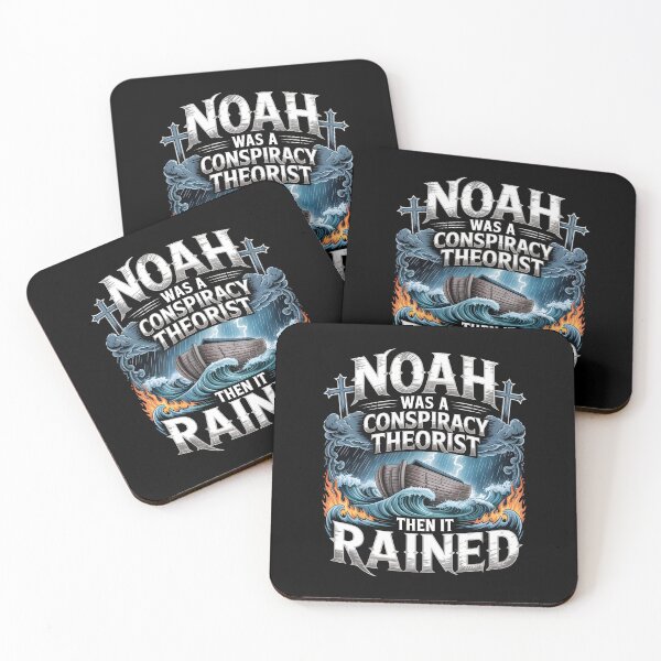 Item preview, Noah Was a Conspiracy Theorist Then It Rained Christian Faith Humor Artwork designed and sold by Redgiant87x.