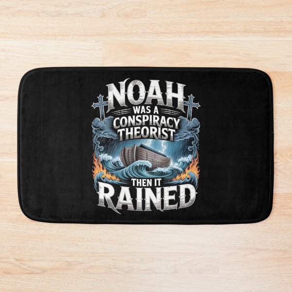 Item preview, Noah Was a Conspiracy Theorist Then It Rained Christian Faith Humor Artwork designed and sold by Redgiant87x.