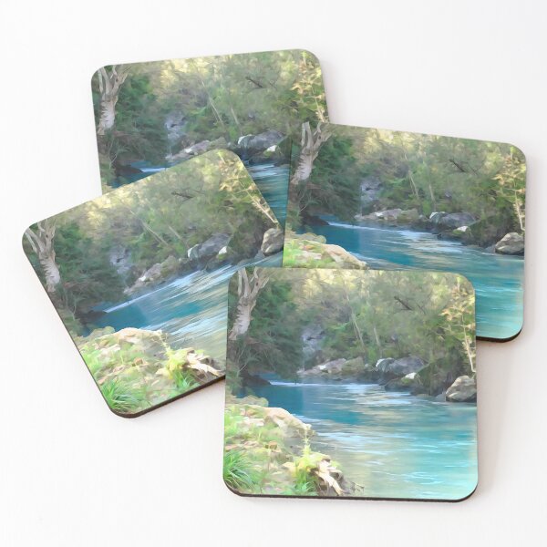 Item preview, Turquoise River Through Forest Paradise designed and sold by onubi.