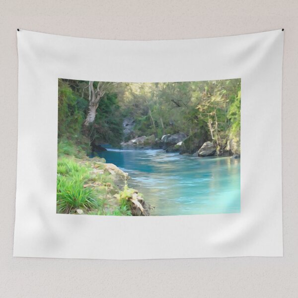 Item preview, Turquoise River Through Forest Paradise designed and sold by onubi.