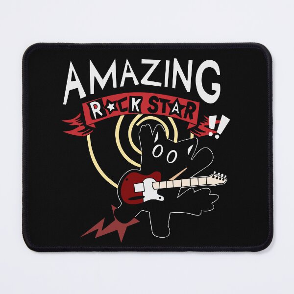 Item preview, Cute kitten playing guitar - Rock Star designed and sold by ZuriRetroPrints.