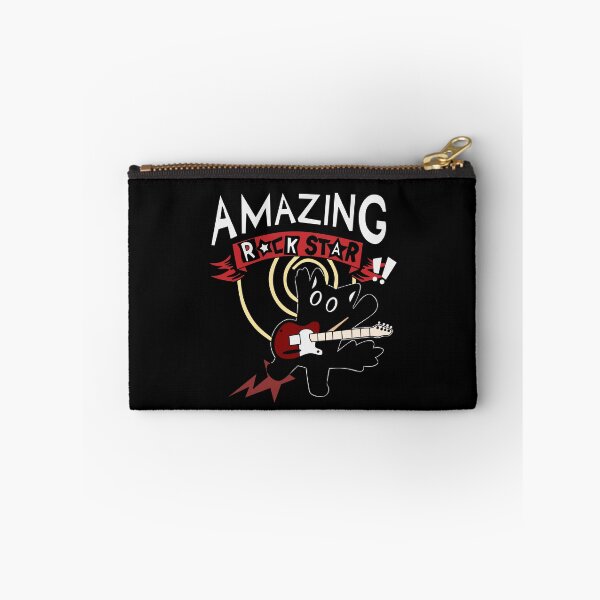 Item preview, Cute kitten playing guitar - Rock Star designed and sold by ZuriRetroPrints.