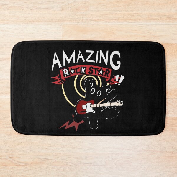 Item preview, Cute kitten playing guitar - Rock Star designed and sold by ZuriRetroPrints.