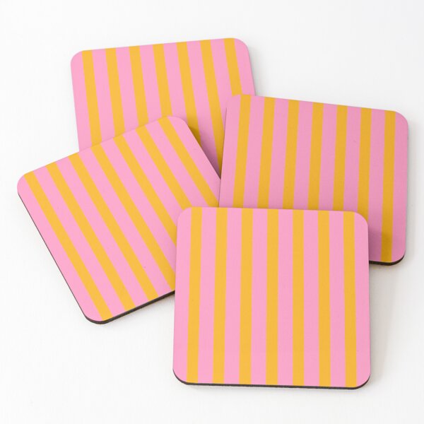 Item preview, Light Pink and Mango Stripes designed and sold by The Innocent Ghost Project.