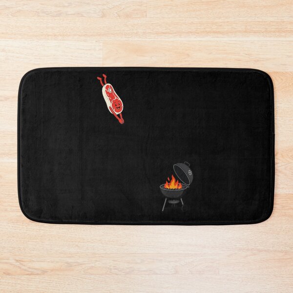 Item preview, Funny Cartoon T Bone Steak Diving Into Fire Grill Summer BBQ Party designed and sold by EricCotanori.