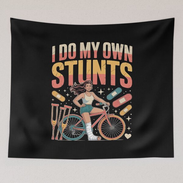 Item preview, I Do My Own Stunts T-Shirt Women Funny Broken Leg Recovery Humor Design designed and sold by Redgiant87x.