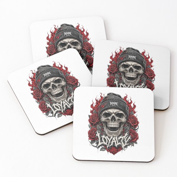 Item preview, Respect Till Death Skull & Roses Tattoo Design | Beanie Streetwear Art designed and sold by ShadeScapeArt.