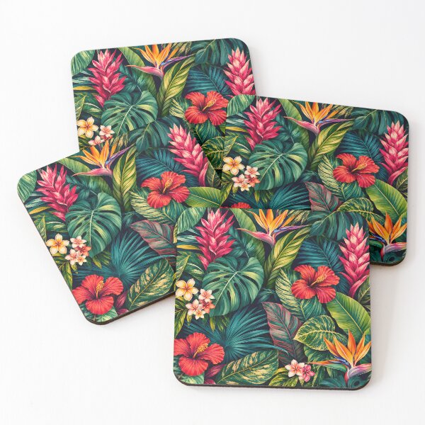 Item preview, Tropical Jungle Floral Pattern 1 designed and sold by SouthWestGraphics.