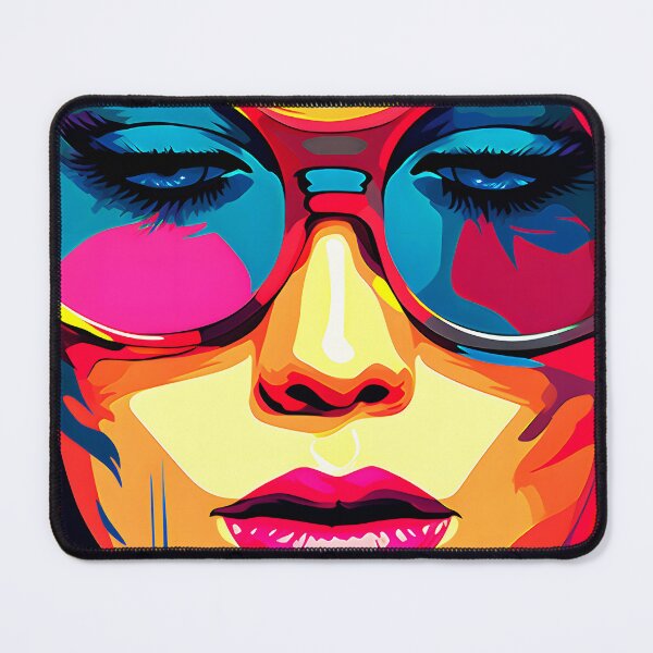 Item preview, Pop Art Fantasy Female Face With Colorful Sunglasses designed and sold by DEC02.