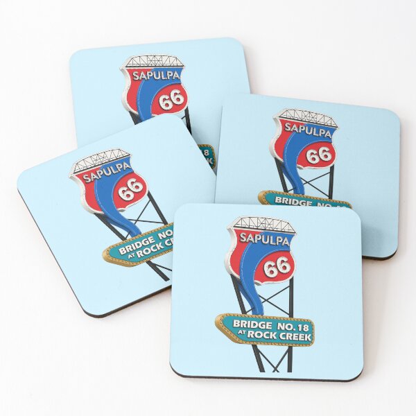 Item preview, Sapulpa Route 66 Bridge Sign Retro Design | Historic Oklahoma Route 66 Americana Art | Vintage Roadside Travel Graphic designed and sold by SimplyJasper.