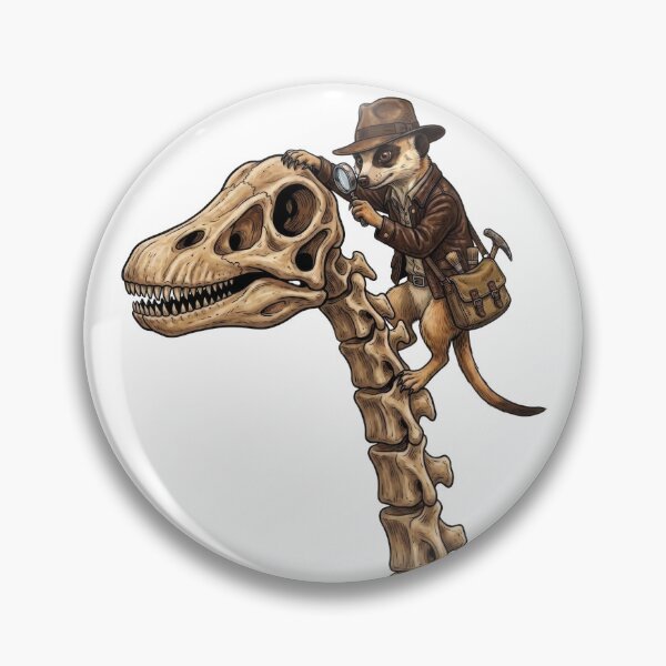 Item preview, Paleontologist Meerkat and Dinosaur Fossil designed and sold by orioleoutdoor.