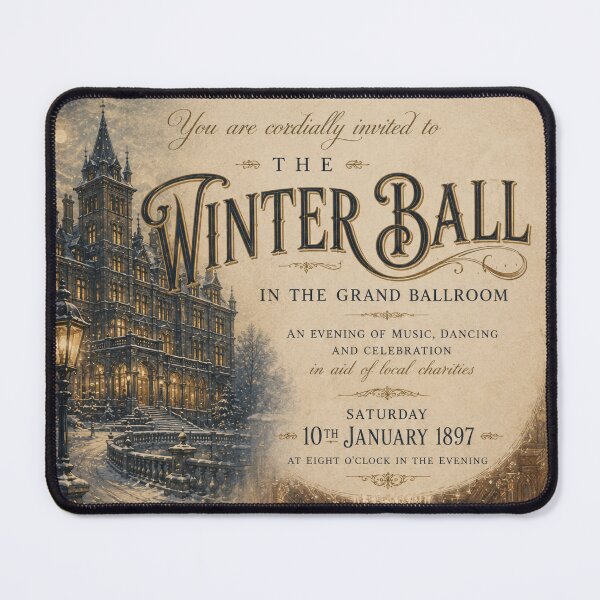 Item preview, Ashcombe Winter Hotel – Victorian Winter Ball Invitation designed and sold by GildedPagesCo.