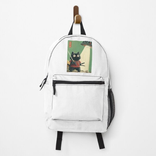 Item preview, Samurai Cat with Alien UFO Vintage Japanese designed and sold by Hedoraxe.