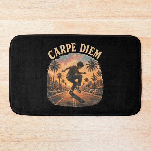 Item preview, Carpe Diem Skateboard Sunset Retro Shirt designed and sold by MS-DesignArt.