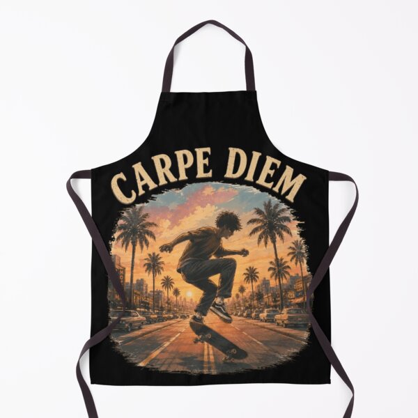 Item preview, Carpe Diem Skateboard Sunset Retro Shirt designed and sold by MS-DesignArt.