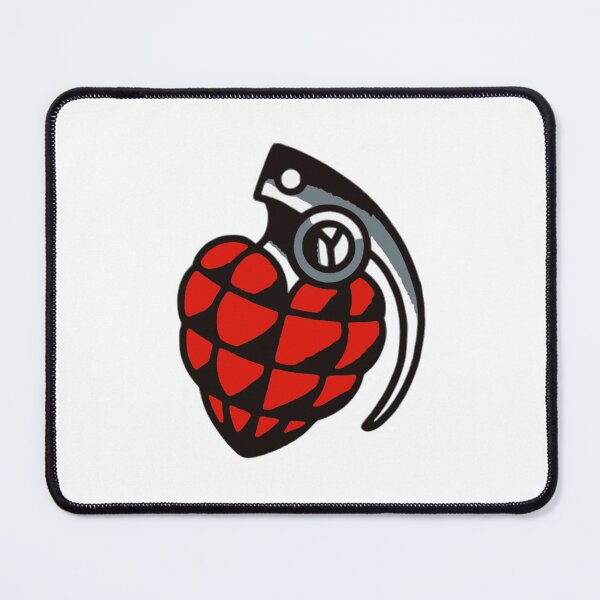 Item preview, Punk Grenade Heart Sticker | Red & Black Alternative Graphic designed and sold by destelloacido.