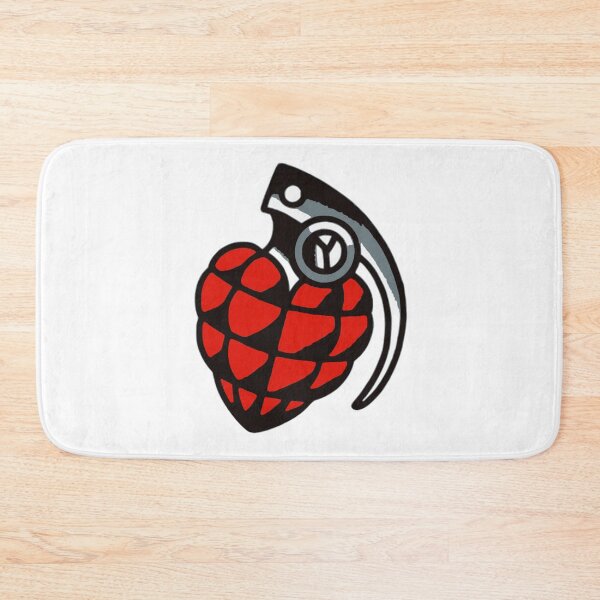 Item preview, Punk Grenade Heart Sticker | Red & Black Alternative Graphic designed and sold by destelloacido.